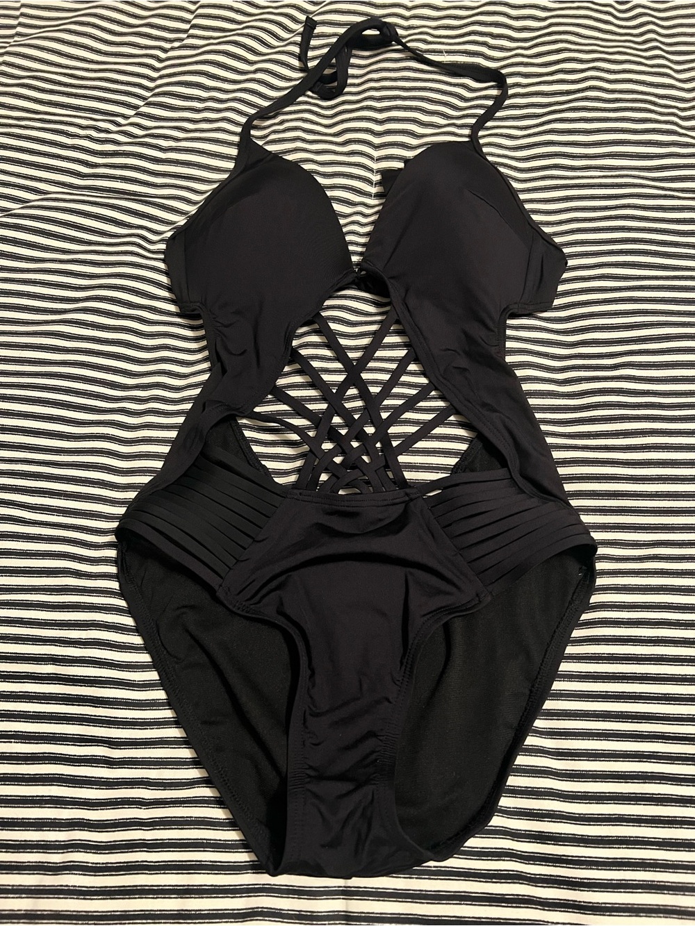 Kenneth Cole Black Swimwear One-Piece with Tag